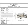 Urban Ambiance Luxury Vintage Outdoor Ceiling Light 5.5''H x 11.5''W,  Stainless Steel Finish,  Longmont Collection, UHP1331 - 3 of 4