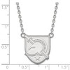 Black Bow Jewelry 10k White Gold U.S. Military Academy Black Knights NCAA Necklace 18 Inch - 2 of 4
