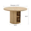 Kumasinova 47.2"Dia Round Dining Table with 2-Tier Storage Base,Elegant Decorative Table for 4-6 People for Living Room,Kitchen&Dining Room - 2 of 4