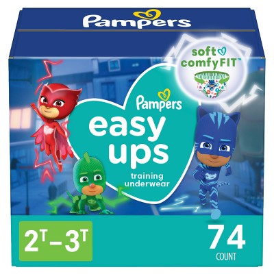 Image of Pampers Easy Ups Boys PJ Masks Training Underwear Super Pack Size 2T3T - 74ct