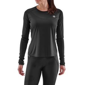 SKINS SERIES-3 Women's  Long Sleeve Active Top-50+ UPF, Moisture-Wicking for Running, Pickleball & Basketball Black Small - 1 of 4