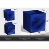 Sorbus 13 Inch 6 Pack Collapsible Fabric Storage Bins with Clear Window - for Organizing Clothes, Toys, Books, Shelves, Closets & more - 3 of 4