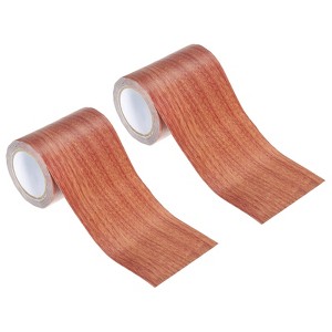 Unique Bargains Self-Adhesive Realistic Patch Wood Grain Repair Tape 2 Pcs - 1 of 4