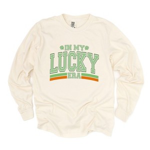 Simply Sage Market Women's In My Lucky Era Long Sleeve Garment Dyed Tee - 1 of 4