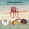 WestinTrends Playa Outdoor Modern Stackable Patio Dining Armchairs (Set of 2) - 3 of 4