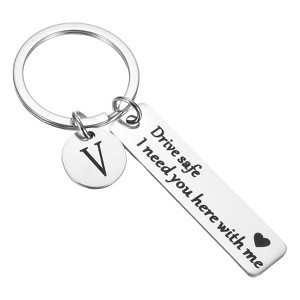Unique Bargains Stainless Steel Personalized Durable Keychain with Gift Box 1 Set - 1 of 4