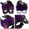 Unique Bargains Sequined Feathers Party Mask 1 Pc - 3 of 4