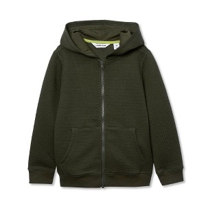 Lands' End Kids Texture Knit Zip Up Hoodie - 1 of 3