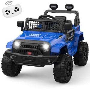 Jojoka 12V Ride on Truck Car for Kids, Battery Powered Electric Toys Vehicles with Remote Control, Spring Suspension, Lights, Bluetooth, 2 Speeds - 1 of 4