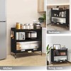 Fortune Candy 31.5'' Tall 3 Tier Kitchen Pantry Cabinet with 2 Door - 2 of 4