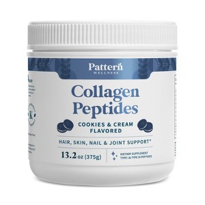 Pattern Wellness Collagen Peptides Powder - Cookies & Cream Flavor (13.2 ounces) - 1 of 4