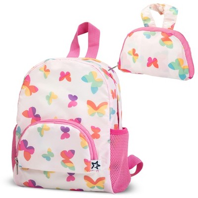 Tiny Twinkle Toddler Lightweight Backpack with Waterproof Closure and Easy Fold-Up Pouch