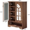 Tribesigns Shoe Cabinet with Mirrored Doors, 5-Tier Shoe Storage Organizer with Adjustable Shelves for Entryway, Hallway, Closet, Living Room - 3 of 4