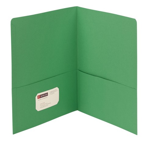 Smead Two-pocket Heavyweight Folder, Letter Size, Green, 25 Per Box ...