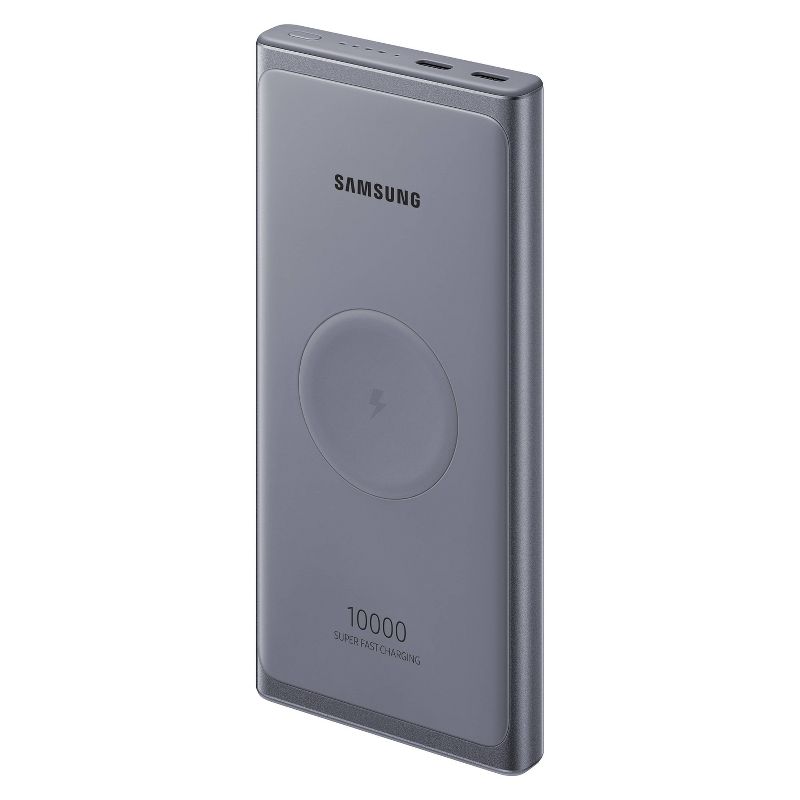 Samsung 10000mAh 25W Wireless Power Bank - Silver, 1 of 8