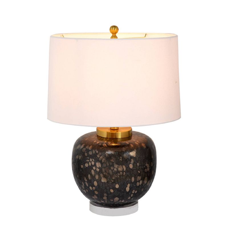 16&#34;x22&#34; Amir Glass Table Lamp Black/Gold/White - A&#38;B Home, 5 of 22