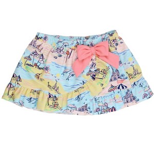 RuffleButts Girls Swim Bow Skirt Cover-Up - 1 of 4