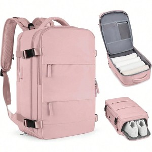 HTUTWOO Travel Backpack For Women Men, Weekender Trips Sports Travel Essentials,With USB Charging Port & Shoe Pouch Laptop Compartment, Back to School - 1 of 4