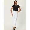 Hobemty Women's Pleated Neck Cap Sleeve Casual Work Blouse - 2 of 4