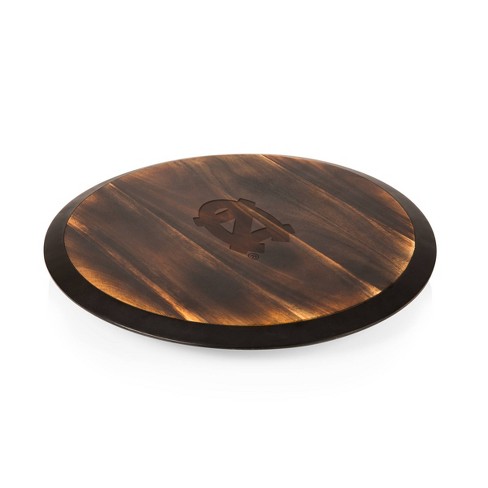 NCAA North Carolina Tar Heels Fire Acacia Wood Lazy Susan Serving Tray - image 1 of 3