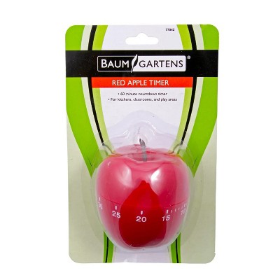 Red Apple-Shaped All-Purpose Timer Pack of 3