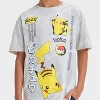 Boys' Pikachu Short Sleeve Graphic T-Shirt - Gray - 2 of 4