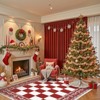Red Runner Rug,Washable Rug for Christmas Decor,Indoor Non Slip Carpet,Checkered Soft Low Pile Christmas Rugs for Kitchen,Entryway,Living Room,Bedroom - 2 of 4