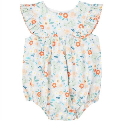 Girl ' Floral Ruffle Romper - Petit Confection