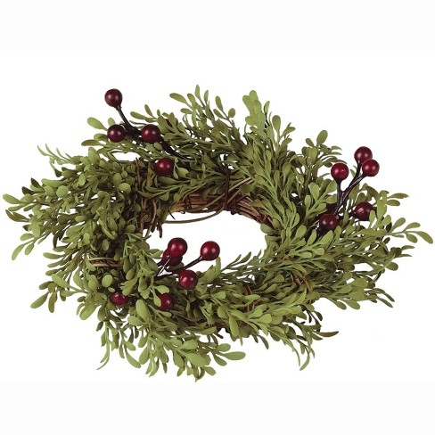 Sullivans Artificial Mini Leaf with Berries Mini Wreath 6