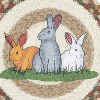 Earth Rugs Adorable Rabbit Design Trivet – Hand-Painted Jute by Suzanne Pienta - 3 of 3