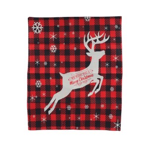 Unique Bargains Dining Chair Slipcover Linen Red Black 22.83"x19.29" 1 Pc - 1 of 4