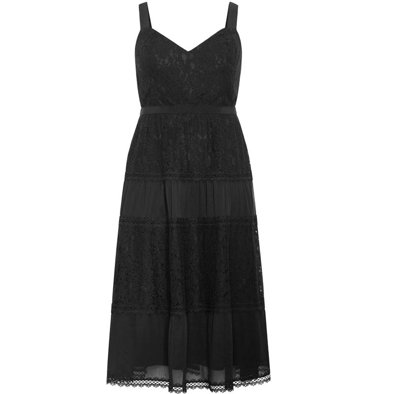 Women's Plus Size Rosalyn Lace Dress - black | CITY CHIC, 3 of 6