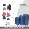 FATMOON 4-Piece Oxford Cloth Suitcase Set with 360° Spinner Wheels - 14", 20", 24", 28" Lightweight Soft-Sided Luggage for Travel - 4 of 4