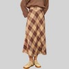 Anna-Kaci Women's Plaid A-Line Midi Skirt with High Waist - 3 of 4