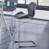 PAGED Bucket Bar Stools Set of 4, Modern Counter Height Bar Chair with Low Back and Metal Footrest for Bar, Kitchen, Dining Room - 2 of 4