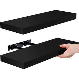 Sorbus 2 Pack 16 Inch Rectangle Floating Shelves - for Home Decor to Display Trophies, Books, Frames, and more - 1 of 4