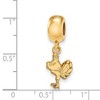 Black Bow Jewelry 14k Yellow Gold Plated Sterling Silver Virginia Tech Hokies NCAA Bead Charm - 2 of 3