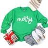 Simply Sage Market Women's Graphic Sweatshirt Merry Bold Cursive Puff Print - 3 of 4