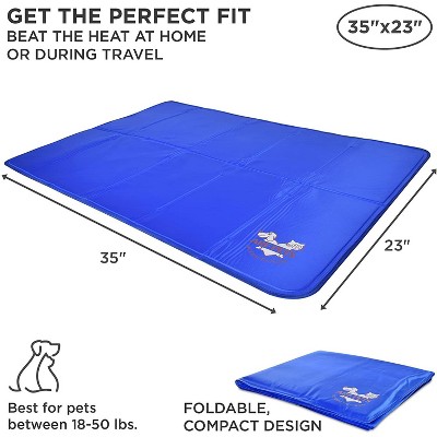 Medium Blue Self-Cooling Gel Dog Mat