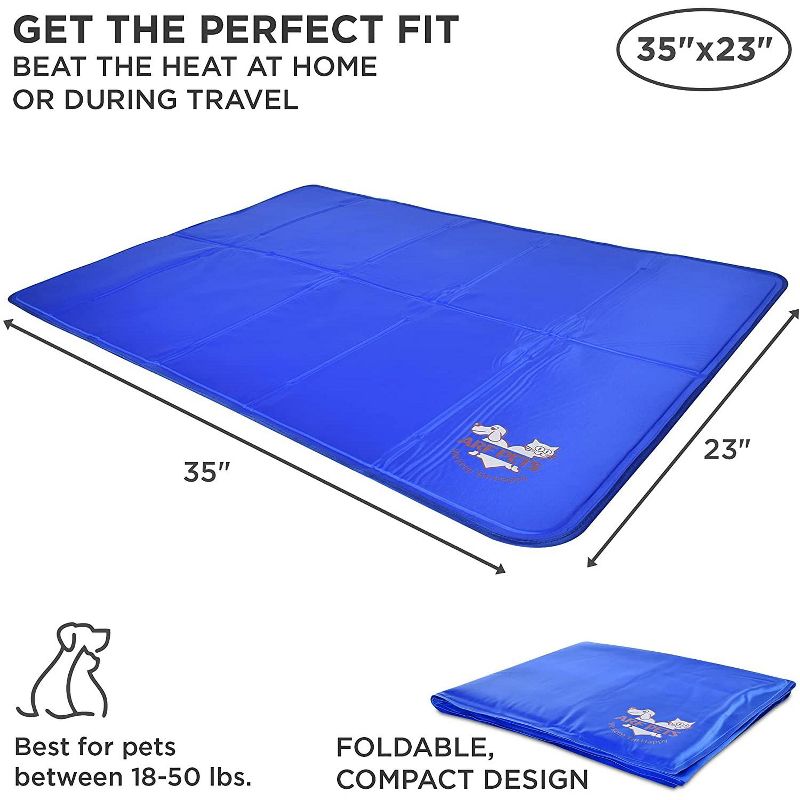 Arf Pets Dog Cooling Mat, Self Cooling Pet Bed - 23" x 35" Cold Pad, 3 of 9