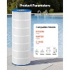 VEVOR Pool Filter Cartridge, 150 Sq. Ft Spa Hot Tub Filter Cartridge Replacement, Compatible with Pentair R173216, Pleatco PAP150, White - 3 of 4
