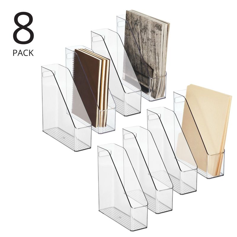 mDesign Plastic Slim File Folder Storage Organizer with Handle, 2 of 10