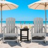 FURNIinspire Patio Accent Chairs Outdoor Folding Chairs Adirondack Chair, Portable Chair With Handles For Beach, Backyard, Gray, 31.4"*29.6"*36.4" - 4 of 4