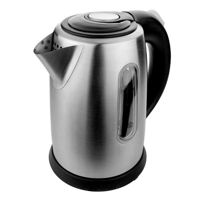 Brentwood 1.7 Liter Cordless Plastic Tea Kettle In Black And Silver : Target