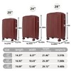 TOBILI 3 pcs/set in PP Spinner Wheel Luggage,Carry on Suitcase,Matching Color,Combination Lock,20"/24"/28" - 2 of 4