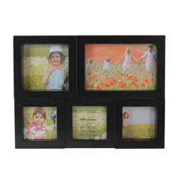 Northlight 11.5" Black Multi-Sized Puzzled Collage Photo Picture Frame Wall Decoration