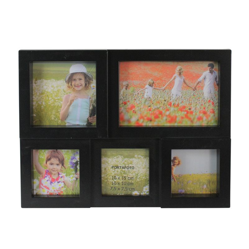 Northlight 11.5" Black Multi-Sized Puzzled Collage Photo Picture Frame Wall Decoration, 1 of 4