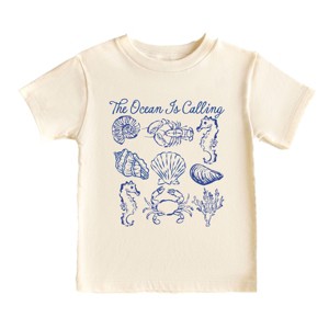 The Juniper Shop The Ocean Is Calling Collage Toddler Short Sleeve Tee - 1 of 4