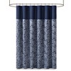 VYNXARIA Traditional paisley jacquard shower curtain,Blue - 2 of 4