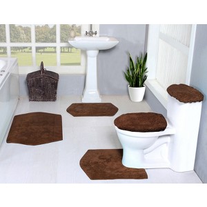Waterford Collection Cotton Tufted Set of 5 Bath Rug Set - Home Weavers - 1 of 4